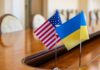 Ultimatum: Trump Corners Ukraine American and Ukrainian flags displayed on a conference table