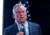 RFK Jr. Forces Food Giant’s Hand RFK giving a speech.
