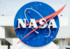 NASA logo displayed prominently against a blue background