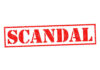 Welfare Fraud Scandal EXPLODES Red stamp with the word scandal