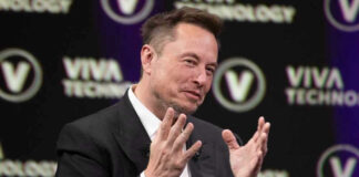Elon Musk on stage at Viva Technology conference.