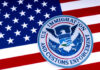 ICE Agents Surrounding Polls? Schiff Attacks Trump US Immigration and Customs Enforcement badge on flag