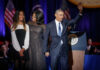 Malia, Michelle and Barack Obama