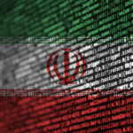 Cryptic Iranian Signal Alarms U.S. Agencies Abstract representation of the Iranian flag overlaid with programming code