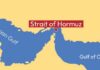 Hormuz War Zone SHAKES Oil Markets Map highlighting the Strait of Hormuz between the Persian Gulf and Gulf of Oman