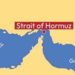 Hormuz War Zone SHAKES Oil Markets Map highlighting the Strait of Hormuz between the Persian Gulf and Gulf of Oman