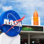NASA Boondoggle Burns Billions NASA logo with a space shuttle in the background