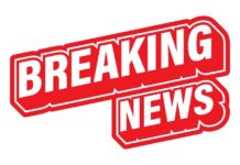 Bold red graphic displaying the words 'Breaking News'