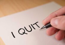 Border Chief Suddenly Quits — What’s Going On? A hand writing 'I QUIT' on a piece of paper