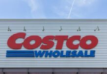 Costco Fiasco: Deadly Hazard! Costco Wholesale store sign against a blue sky