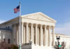 Supreme Court Bombshell Hits Democrats U.S. Supreme Court building with American flag.