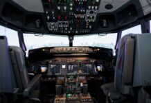 Teen Prank Triggers FEDERAL Midair U-Turn Interior view of an airplane cockpit with various instruments and controls