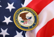 Citizenship Crackdown Explodes — Who’s Next? Department of Justice seal on American flag.