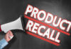 Deli Meat Recall Explodes Nationwide Megaphone and Product Recall text on chalkboard.