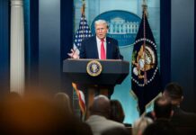 Family Bombshell Hits Trump Podium President Donald Trump