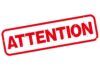 Superstar Walks Away — World Stunned Red stamp with the word 'ATTENTION' in bold letters