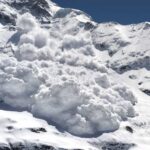 1,500-Foot Freefall — She Walked Away An avalanche cascading down a snowy mountain slope