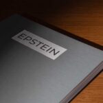 NEW Epstein Files Showdown Hits Congress Close-up of a metallic binder labeled 'EPSTEIN'