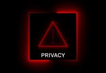 BOMBSHELL REPORT: Surveillance Of Americans Expands In D.C. A red neon privacy warning sign with an exclamation mark