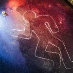 VIDEO: Deadly Hit-And-Run Horror – Nurse Killed Crime scene chalk outline with numbered evidence markers.
