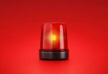 VIDEO: Livestream Mass Turns Deadly Red emergency light on red background