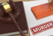 Murder Trial – One Explosive Catch Judge's gavel on a law book beside a stamped document