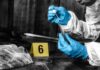 Fashion Power Couple Found Shot – No Suspect? Forensic investigator collecting a blood sample at a crime scene
