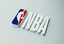 NBA logo on a white background.