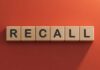 1.6M Pounds Pulled After THIS Wooden letter tiles spelling recall on an orange background